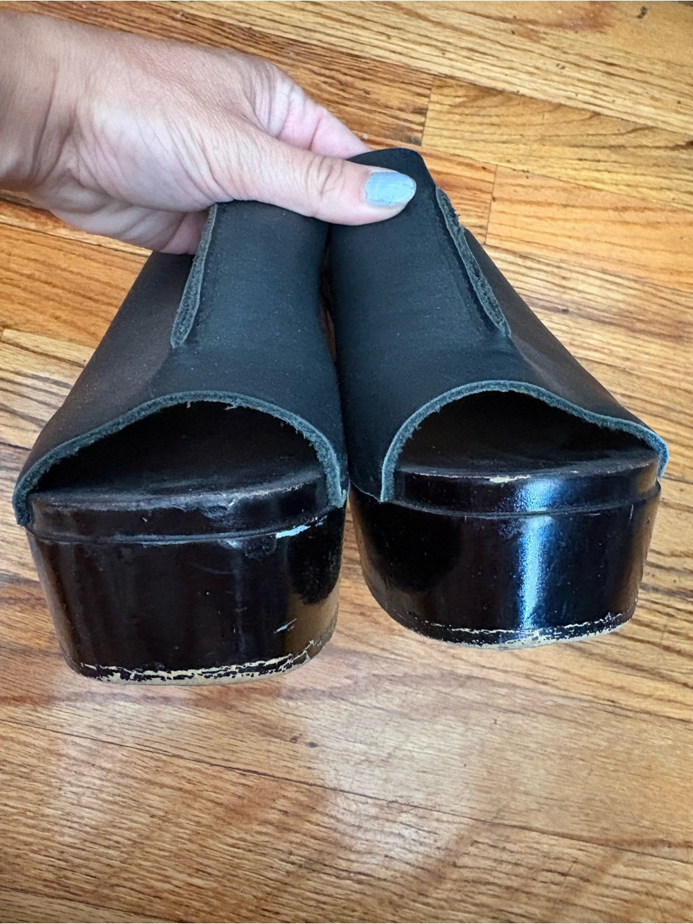 No. 6 Open Toe Platform Clogs 37 - Picture 5 of 9